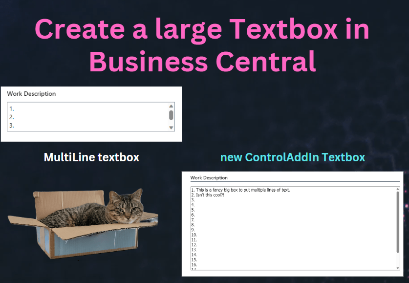 Create a large Textbox in Business Central