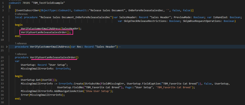 TestField with ErrorInfo that opens a list page, but does not focus on the control. 