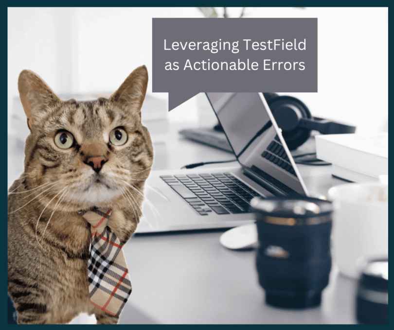 Leveraging TestField as Actionable Errors